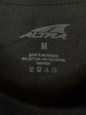 Altra Running T Shirt Men Medium Black Short Sleeve Stay Out There Crew Neck Tee
