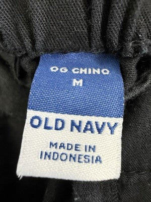 Old Navy OG Shorts Womens Medium Black 6.5” Elastic Back Flat Front