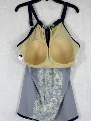 Denim Co Tankini Top 16 High Neck Navy Blue Swimwear Swim Swimsuit Womens