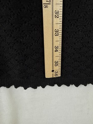 Gap Linen Blend Pointelle Dress XL Womens Black