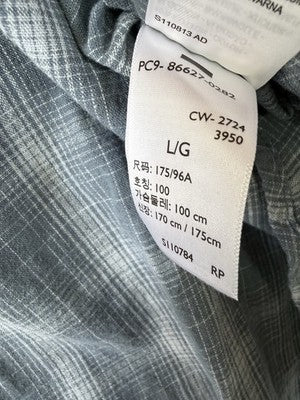 Levis Shirt Large Mens The One Pocket Blue Plaid Linen Blend Short Sleeve New