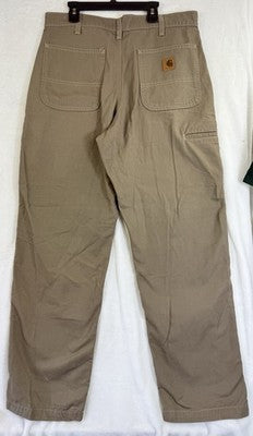Carhartt Canvas Utility Work Pants 33x32 Dungaree Fit Hamilton B175 Mens