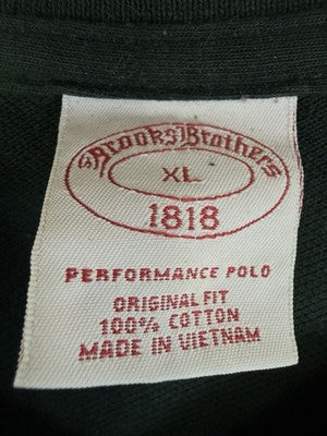 Brooks Brothers Performance Polo Short XL Green Short Sleeve Mens