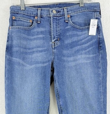 Gap Mid Rise Vintage Slim Jeans 8 29 Womens New NWT Raw Hem Blue