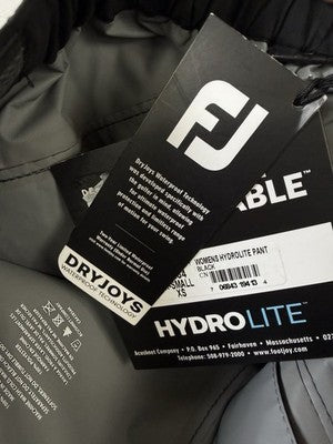 Footjoy Hydrolite Rain Golf Pants XS Women Black DryJoys New NWT