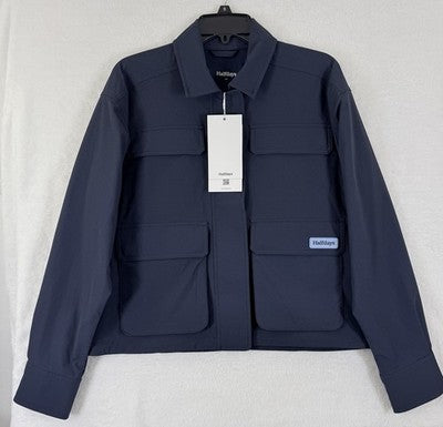 Halfdays Nan Field Jacket Small Womens Navy Blue Utility New NWT $145