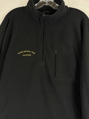 LL Bean Acadia National Park Volunteer 1/4 Zip Fleece Pullover XXL Mens Black