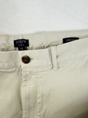 J Crew Flex Straight Pants 36x30 Chinos Tan Beige Mens