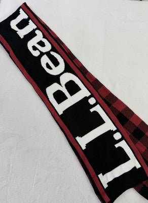 LL Bean Signature Buffalo Plaid Winter Scarf Unisex Reversible Warm!