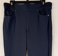 Gloria Vanderbilt Avery Pull On Jeans 12 Average Navy Blue Knit Stretch Womesn