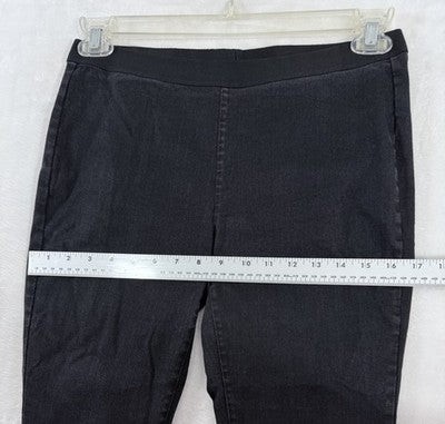 Eileen Fisher Small Petite Black Pull On Jeans Denim Pants Womens SP PP