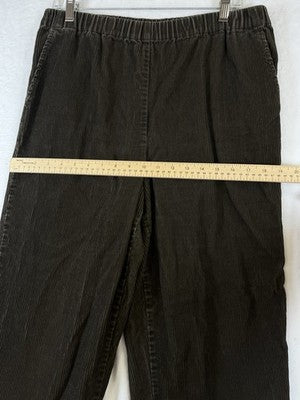 Orvis Womens Pants 14 Petite Pull On Corduroy Brown