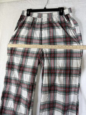 Aerie Flannel Skater Pajama Pants Large Womens Red Plaid Wide Leg American Eagle