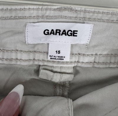 Garage Chicago Cargo Pants Size 15 Gray Low Rise Juniors Womens NWT Skater NEW