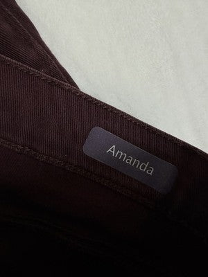 Gloria Vanderbilt Amanda Jeans 16 Average Missy Burgundy Red Womens