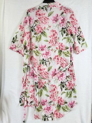Show Me Your Mumu Robe Floral Belted Womens OSFA Pink Brie Garden of Blooms