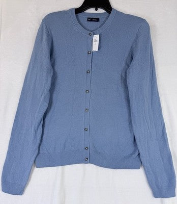 Gap CashSoft Cardigan Sweater Women Medium Tall Blue Cash Soft New NWT