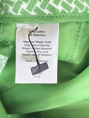 Talbots Heritage Cropped Pants 12 Green Crop Womens Cotton Stretch