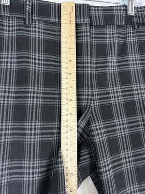 Ann Taylor Loft The Devin Slim Pants 10 Black Gray Plaid Womens