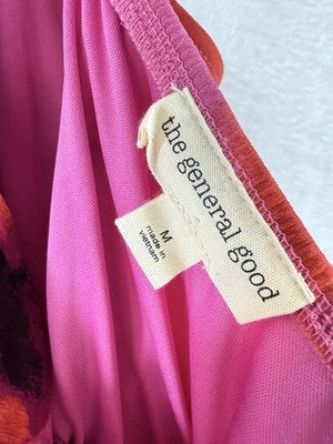 Stitch Fix Dress Medium Sleeveless Midi General Good Ruched Pink Fit & Flare