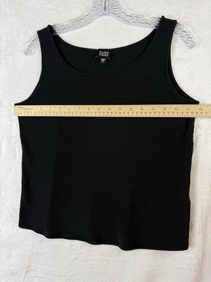Eileen Fisher Washable Silk Tank Black Medium Womens Top