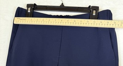 J Crew Dress Pants 10 Womens Navy Blue Pull On Elastic Back Lightweight