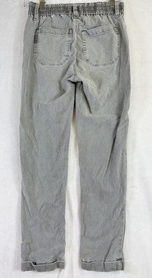 Paige Christy Pants Jeans 25 Gray Womens Denim Drawstring Mid Rise