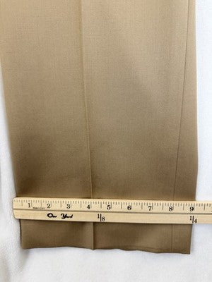 Brooks Brothers Caroline Fit Pants 4 Petite Beige Wool Straight Leg *FlawRead