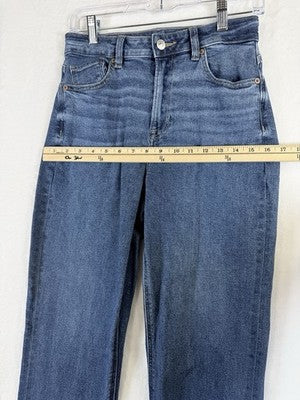 American Eagle Mom Jeans Size 4 Blue Denim High Waist