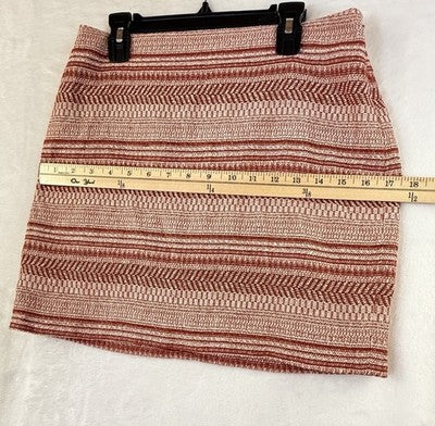Banana Republic Pencil Skirt 2 100% Cotton Short Red Womens