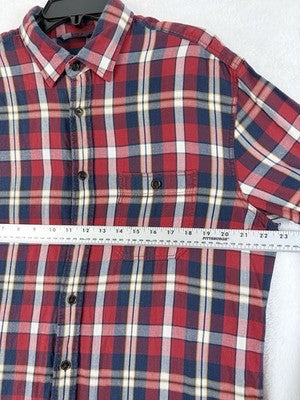 Gap Womens Tops Large Red Plaid Shirt Button Up Long Sleeve Top