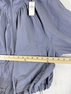 Old Navy Jacket Women Large Petite Windbreaker Full Zip Lightweight Purple New