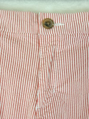 Old Navy Everyday Shorts 10 Womens 4” Pink White Striped Cotton Stretch