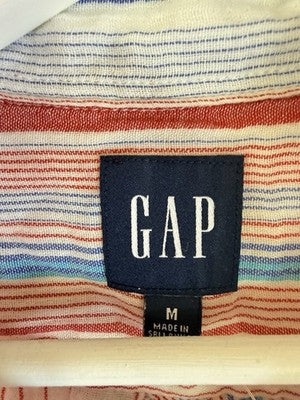 Gap Cotton Gauze Button Down Shirt Medium Women July 4th Red White Blue Top New