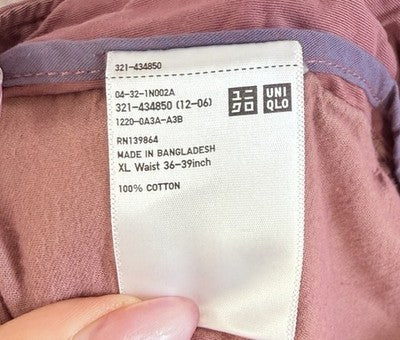 Uniqlo Shorts Men XL Chino Pink Cotton 9”