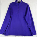 Lands End Fleece 1/4 Zip Pullover XL Purple Womens
