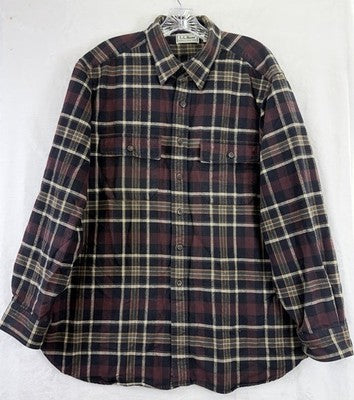 LL Bean Chamois Flannel Shirt XL Mens Button Up Long Sleeve Plaid Vintage 90s