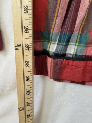 Victoria’s Secret Flannel Pajama Pants Medium Red Plaid Womens Sleep PJ