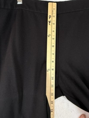 Susan Graver Smart Ponte Pants XL Petite Black Pull On Knit Slim Leg Womens