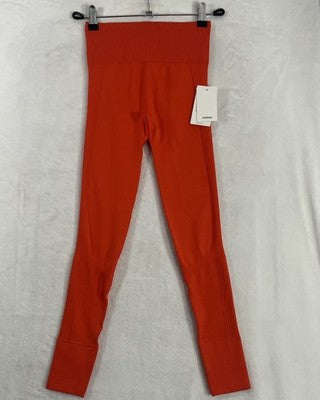 Halfdays Sophia Legging Spritz XS Orange Compression Womens Leggings NWT