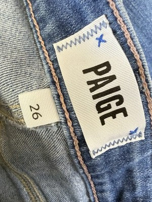 Paige Claudine Jeans 26 Raw Hem Blue Womens Denim