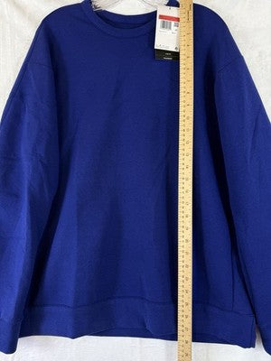 Nike 24.7 Impossibly Soft Crew Neck Large Sweatshirt Blue Mens Long Sleeve New