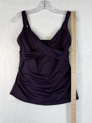 Lands End Tankini Top 6 Sweetheart Wrap Underwire Purple Womens Swimwear Swim