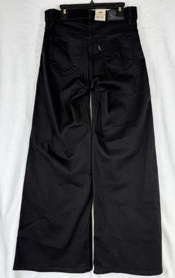 Levis 318 Shaping Wide Leg Jeans 26 Womens Black 26x30 Levi’s New NWT
