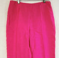 Ann Taylor Loft 100% Silk Pants 8 Barbie Pink Straight Leg Side Zip Womens