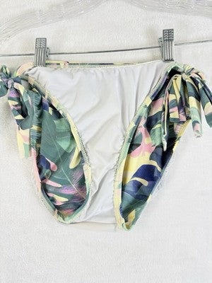 Venus Bandeau Bikini Set C Top 6 Bottom Tie Side Tropical Print Womens