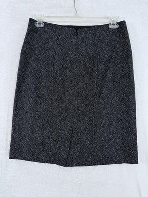 The Limited Pencil Skirt 10 Women Charcoal Gray Lined Rear Zip