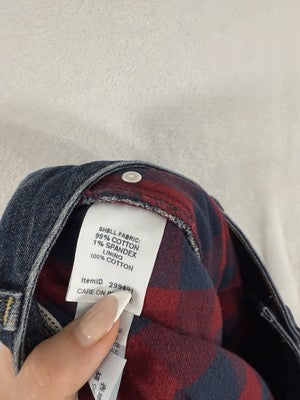LL Bean Favorite Fit Jeans 18 Petite Flannel Lined 18P Blue Straight Leg Womens