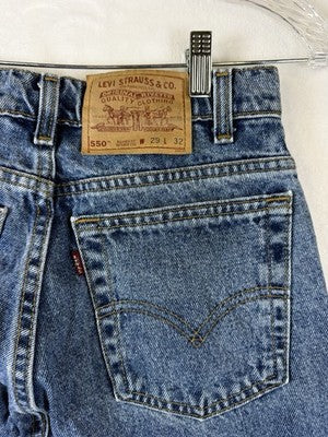Vintage Levis Jeans 550 29x28 Made In USA Blue Denim Y2K 1995 90s Levi’s