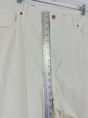 Gap Super Baggy Jeans 35 20 Women Off White Ivory Wide Leg High Rise New NWT